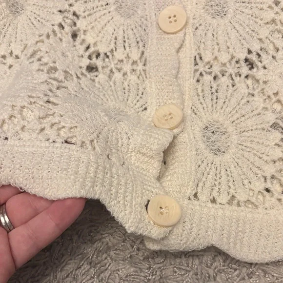 Staccato Women's Sweater in Cream Lace - Picture 4 of 7